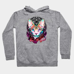 Cat and flowers Hoodie